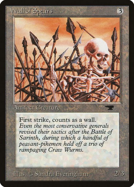 Wall of Spears - Antiquities Magic: The Gathering trading card