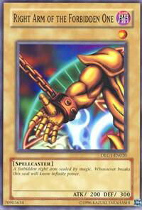 Right Arm of the Forbidden One - Dark Legends (DLG1) #DLG1-EN020 - Common / Short Print YuGiOh Trading Card