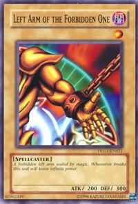 Left Arm of the Forbidden One - Dark Legends YuGiOh trading card