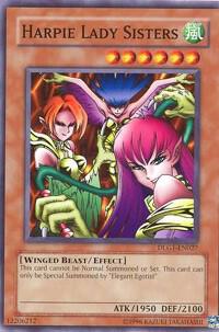 Harpie Lady Sisters - Dark Legends YuGiOh trading card