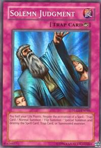 Solemn Judgment - Dark Legends YuGiOh trading card