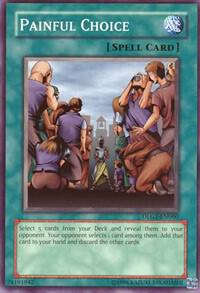 Painful Choice - Dark Legends YuGiOh trading card