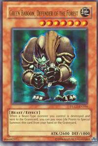 Green Baboon, Defender of the Forest - Dark Legends (DLG1) #DLG1-EN104 - Ultra Rare YuGiOh Trading Card