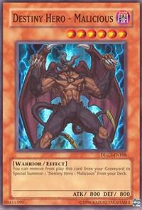Destiny HERO - Malicious - Dark Legends YuGiOh trading card