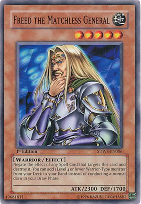 Freed the Matchless General - Structure Deck: Warriors' Strike YuGiOh trading card
