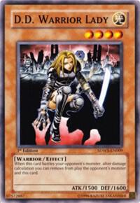 D.D. Warrior Lady trading card from Structure Deck: Warriors' Strike D.D. Warrior Lady - Structure Deck: Warriors' Strike YuGiOh trading card