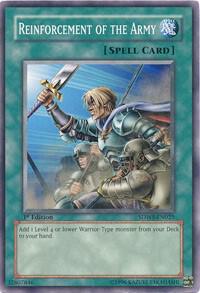 Reinforcement of the Army trading card from Structure Deck: Warriors' Strike Reinforcement of the Army - Structure Deck: Warriors' Strike YuGiOh trading card