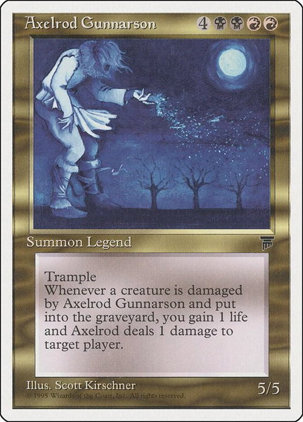 Axelrod Gunnarson - Chronicles Magic: The Gathering trading card