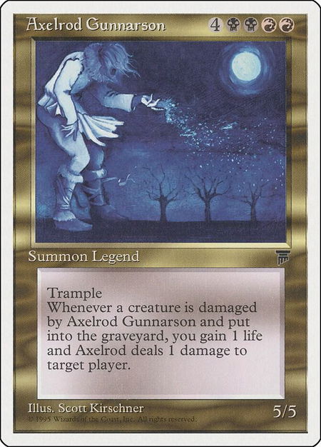 Axelrod Gunnarson - Chronicles Magic: The Gathering trading card