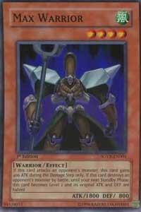 Max Warrior trading card from Stardust Overdrive Max Warrior - Stardust Overdrive YuGiOh trading card
