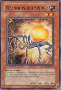 Relinquished Spider trading card from Stardust Overdrive Relinquished Spider - Stardust Overdrive YuGiOh trading card