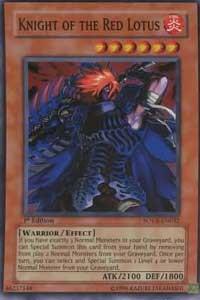 Knight of the Red Lotus trading card from Stardust Overdrive Knight of the Red Lotus - Stardust Overdrive YuGiOh trading card