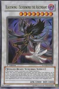 Blackwing - Silverwind the Ascendant trading card from Stardust Overdrive Blackwing - Silverwind the Ascendant - Stardust Overdrive YuGiOh trading card