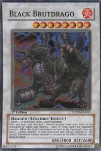 Black Brutdrago trading card from Stardust Overdrive Black Brutdrago - Stardust Overdrive YuGiOh trading card