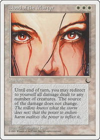 Blood of the Martyr - Chronicles (CHR) #4 - Uncommon Magic: The Gathering Trading Card