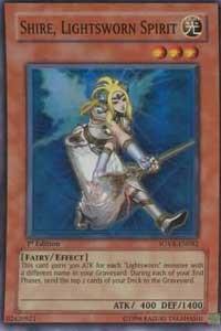 Shire, Lightsworn Spirit trading card from Stardust Overdrive Shire, Lightsworn Spirit - Stardust Overdrive YuGiOh trading card