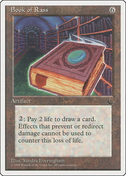 Book of Rass trading card from Chronicles Book of Rass - Chronicles Magic: The Gathering trading card