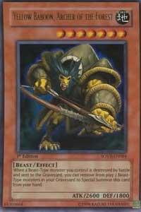Yellow Baboon, Archer of the Forest trading card from Stardust Overdrive Yellow Baboon, Archer of the Forest - Stardust Overdrive YuGiOh trading card