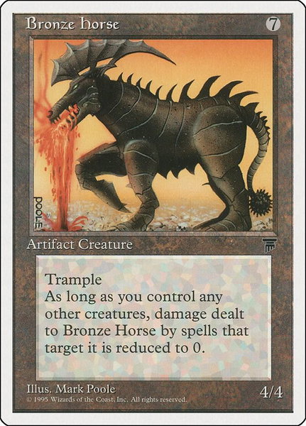 Bronze Horse trading card from Chronicles Bronze Horse - Chronicles Magic: The Gathering trading card