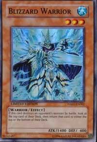 Blizzard Warrior trading card from Hidden Arsenal Blizzard Warrior - Hidden Arsenal YuGiOh trading card