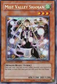 Mist Valley Shaman trading card from Hidden Arsenal Mist Valley Shaman - Hidden Arsenal YuGiOh trading card