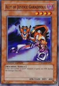 Ally of Justice Garadholg - Hidden Arsenal YuGiOh trading card
