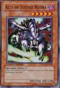 Ally of Justice Rudra trading card from Hidden Arsenal Ally of Justice Rudra - Hidden Arsenal YuGiOh trading card