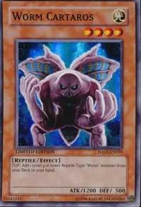 Worm Cartaros trading card from Hidden Arsenal Worm Cartaros - Hidden Arsenal YuGiOh trading card