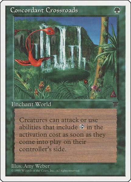 Concordant Crossroads trading card from Chronicles Concordant Crossroads - Chronicles Magic: The Gathering trading card