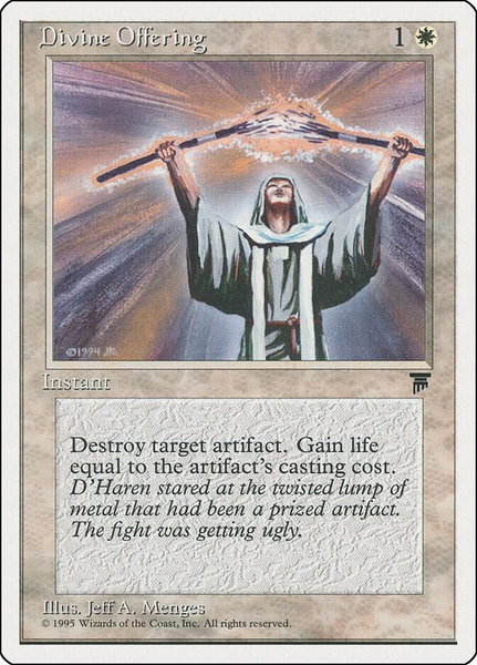 Divine Offering - Chronicles Magic: The Gathering trading card