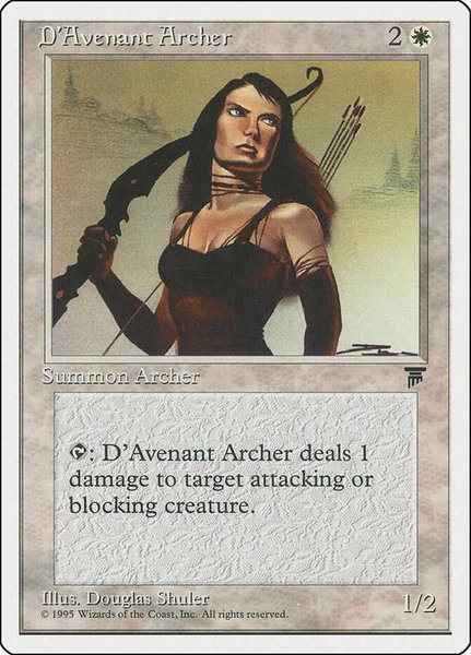 D'Avenant Archer trading card from Chronicles D'Avenant Archer - Chronicles Magic: The Gathering trading card