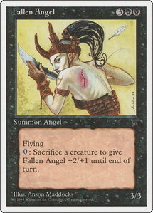 Fallen Angel - Chronicles (CHR) #32 - Uncommon Magic: The Gathering Trading Card