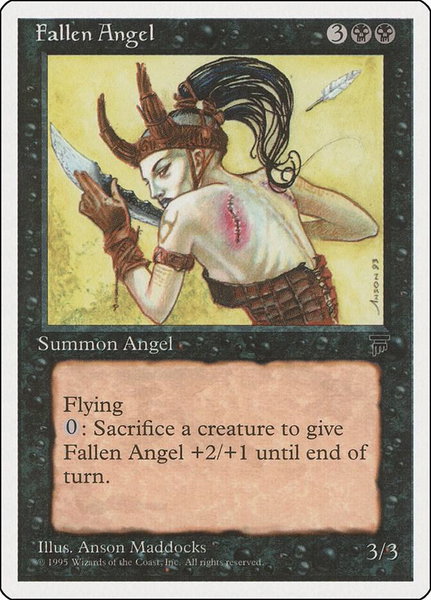 Fallen Angel trading card from Chronicles Fallen Angel - Chronicles Magic: The Gathering trading card