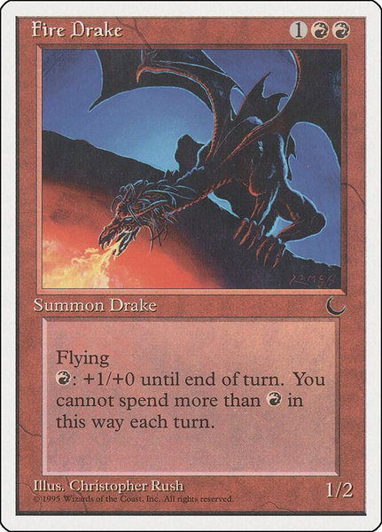 Fire Drake - Chronicles Magic: The Gathering trading card