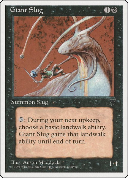 Giant Slug trading card from Chronicles Giant Slug - Chronicles Magic: The Gathering trading card