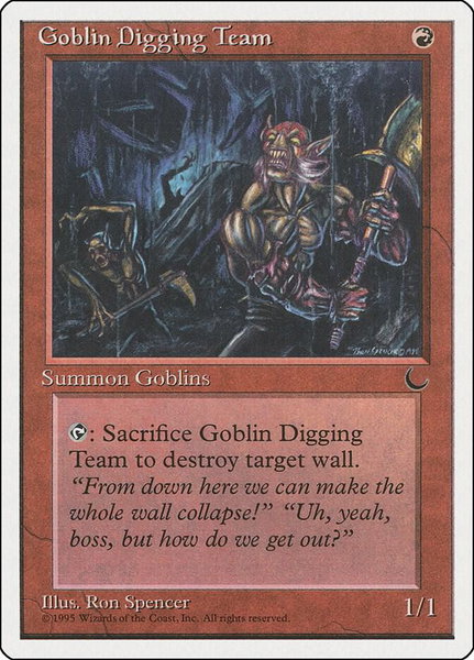 Goblin Digging Team - Chronicles Magic: The Gathering trading card