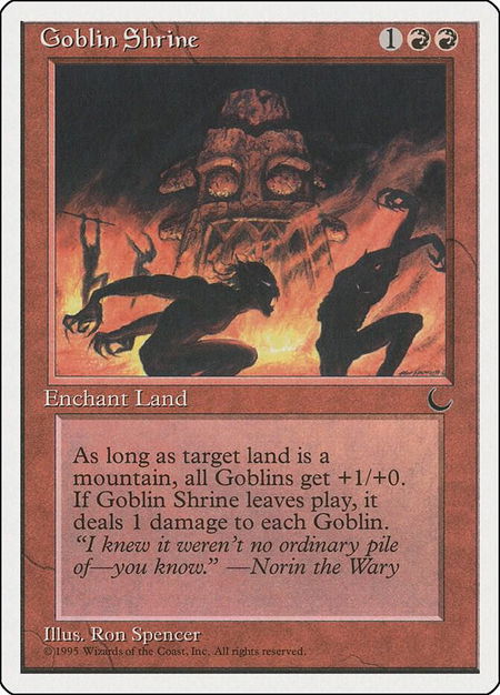 Goblin Shrine - Chronicles Magic: The Gathering trading card