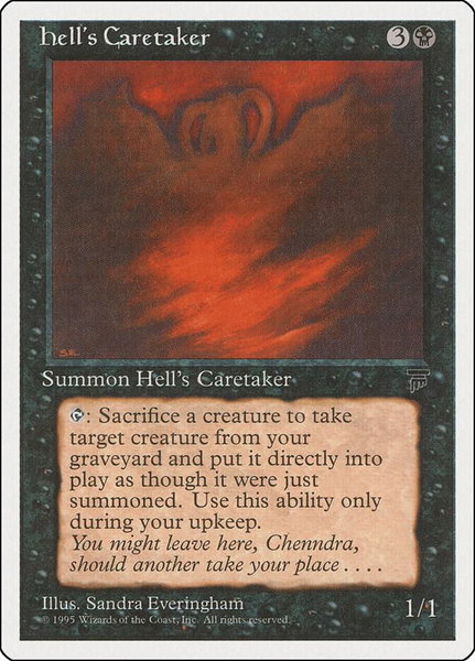Hell's Caretaker - Chronicles Magic: The Gathering trading card