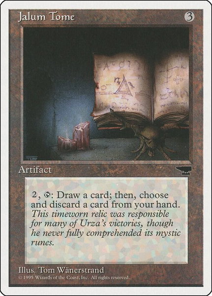 Jalum Tome trading card from Chronicles Jalum Tome - Chronicles Magic: The Gathering trading card