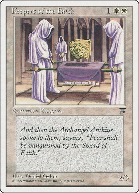 Keepers of the Faith - Chronicles Magic: The Gathering trading card