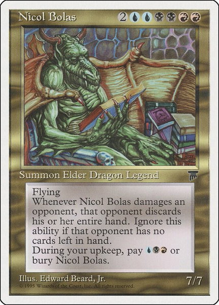 Nicol Bolas - Chronicles Magic: The Gathering trading card