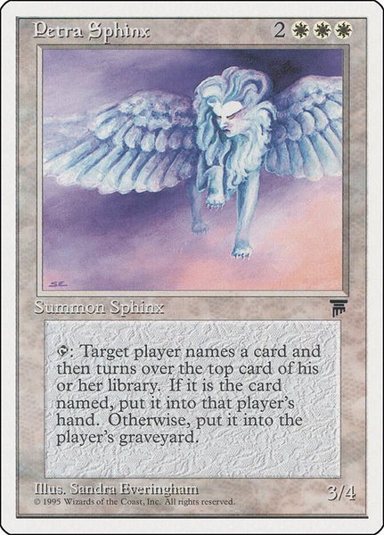 Petra Sphinx trading card from Chronicles Petra Sphinx - Chronicles Magic: The Gathering trading card