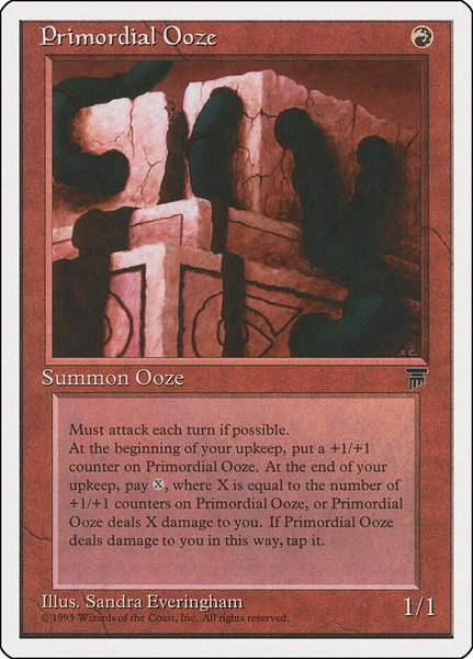 Primordial Ooze trading card from Chronicles Primordial Ooze - Chronicles Magic: The Gathering trading card