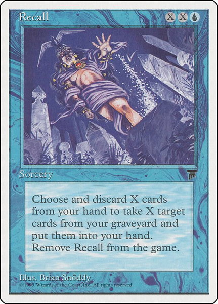 Recall - Chronicles Magic: The Gathering trading card