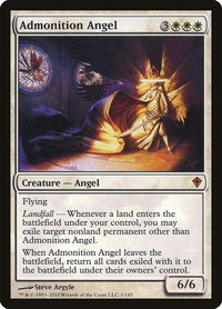 Admonition Angel - Worldwake (WWK) #1 - Mythic Magic: The Gathering Trading Card