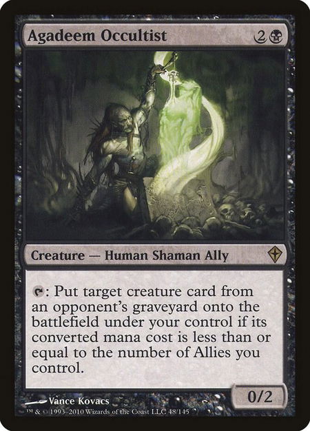 Agadeem Occultist - Worldwake Magic: The Gathering trading card