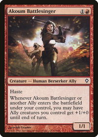 Akoum Battlesinger - Worldwake (WWK) #71 - Common Magic: The Gathering Trading Card