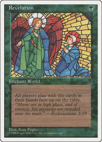Revelation trading card from Chronicles Revelation - Chronicles Magic: The Gathering trading card