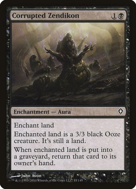 Corrupted Zendikon - Worldwake Magic: The Gathering trading card