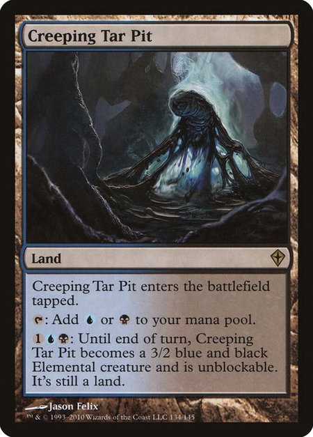 Creeping Tar Pit - Worldwake Magic: The Gathering trading card